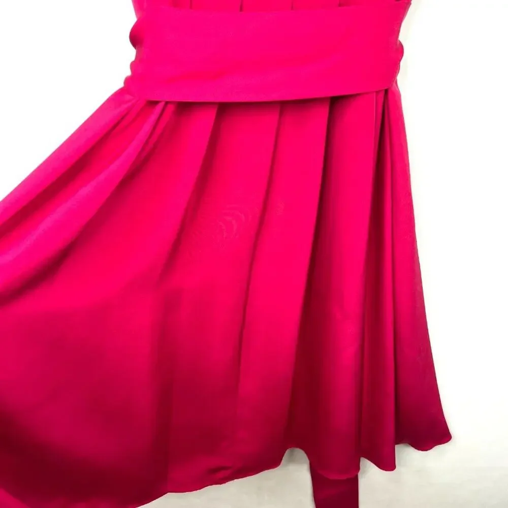 J. Crew Fuchsia 100% Silk Party Dress Size 6